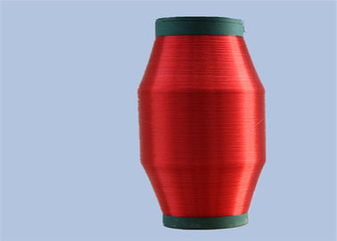 中国 エコ友好的な染められた赤いポリエステルHDPEの単繊維ヤーンの製造業者80Dは半鈍くなります サプライヤー