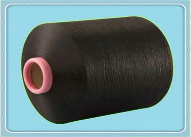 中国 黒いポリエステル加工糸を描きますヤーン100D 48Fの中心はポリエステル縫う糸を回しました サプライヤー